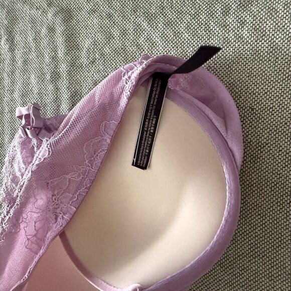 Victoria's Secret Very Sexy Push Up Bra 36D Pink Womens  Front Close Lace Back - Picture 8 of 9